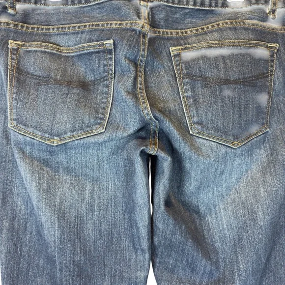 GAP 1969 Women's Size 12 Perfect Boot Jeans Dark Wash Double Button 33" Inseam - Picture 4 of 10